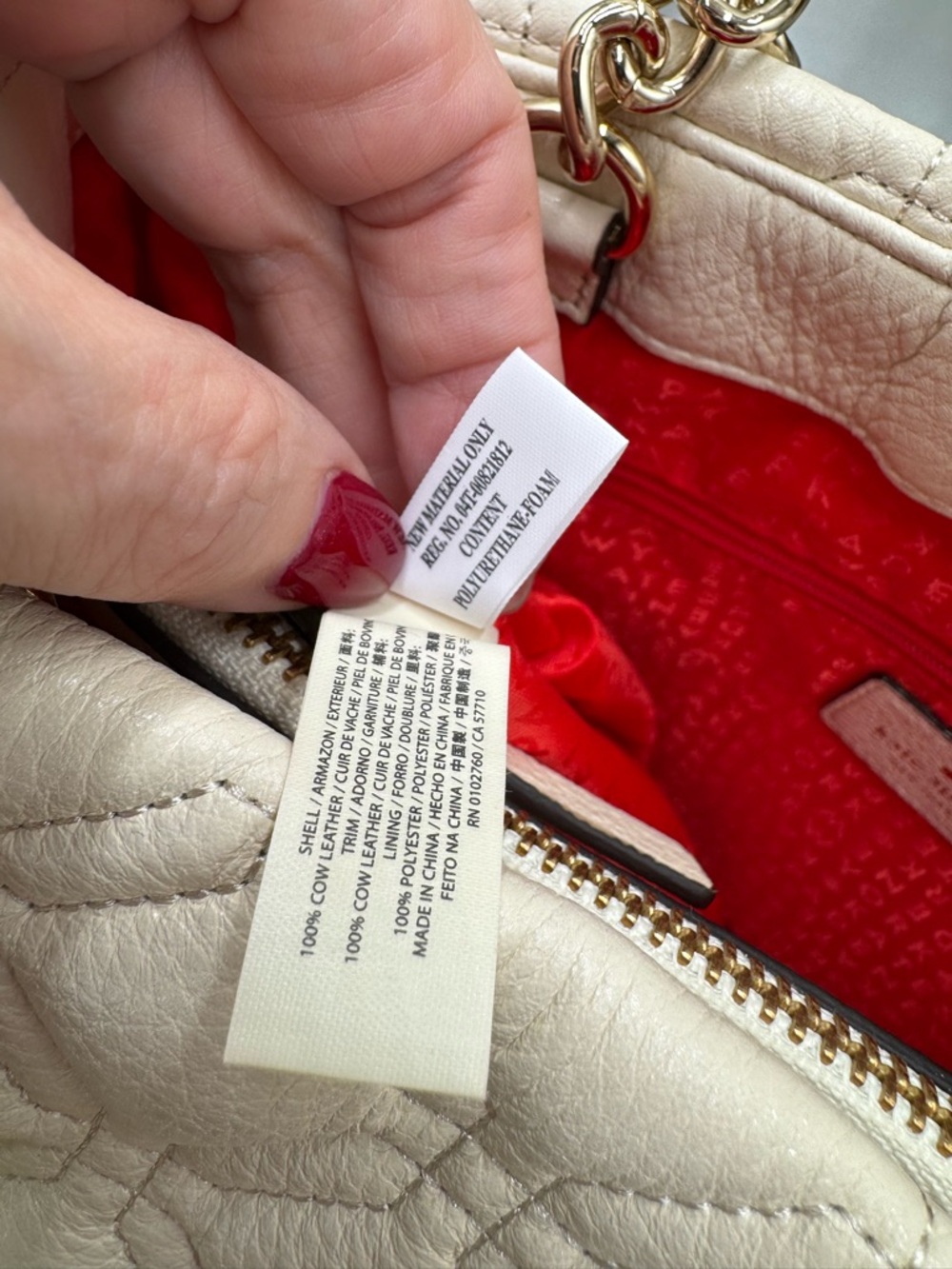 Kate Spade Astor Court Elena Quilted Leather Tote - Bone White - Picture 12 of 13
